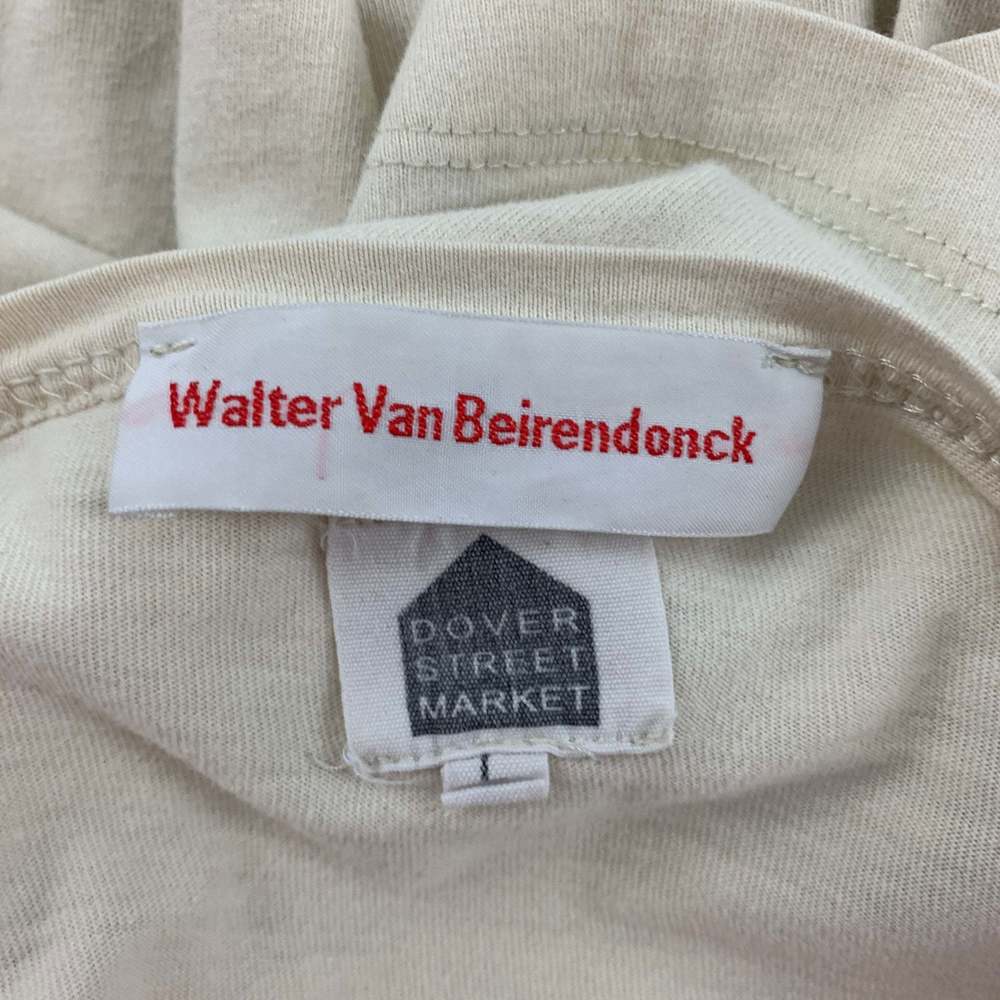 WALTER VAN BEIRENDONCK x DSM Beige Red Graphic Cotton Crew-Neck T-shirt - Picture 4 of 4